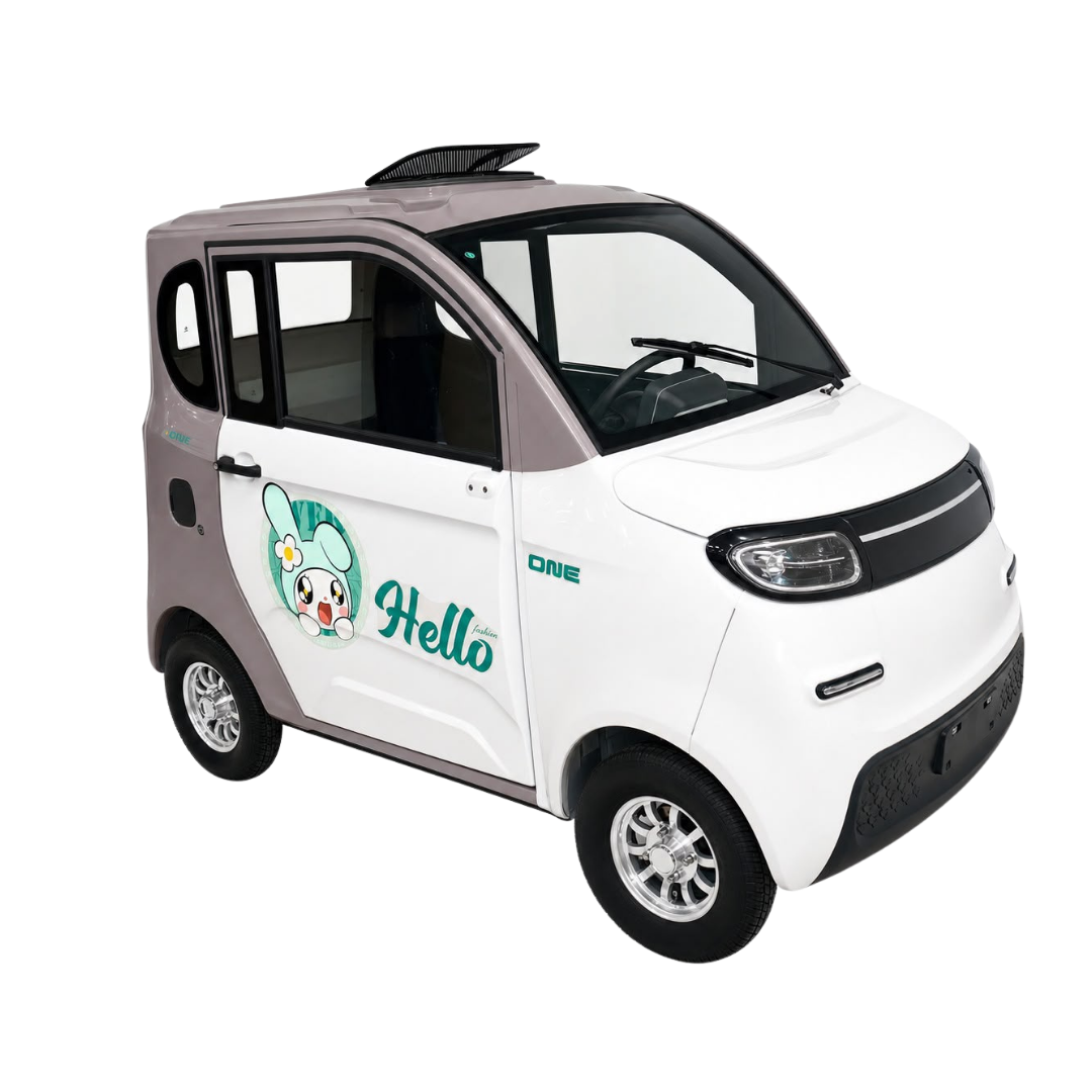 4-Seater Electric Mini Car | 1000W 60V 38A Enclosed EV Car 400KG UAE