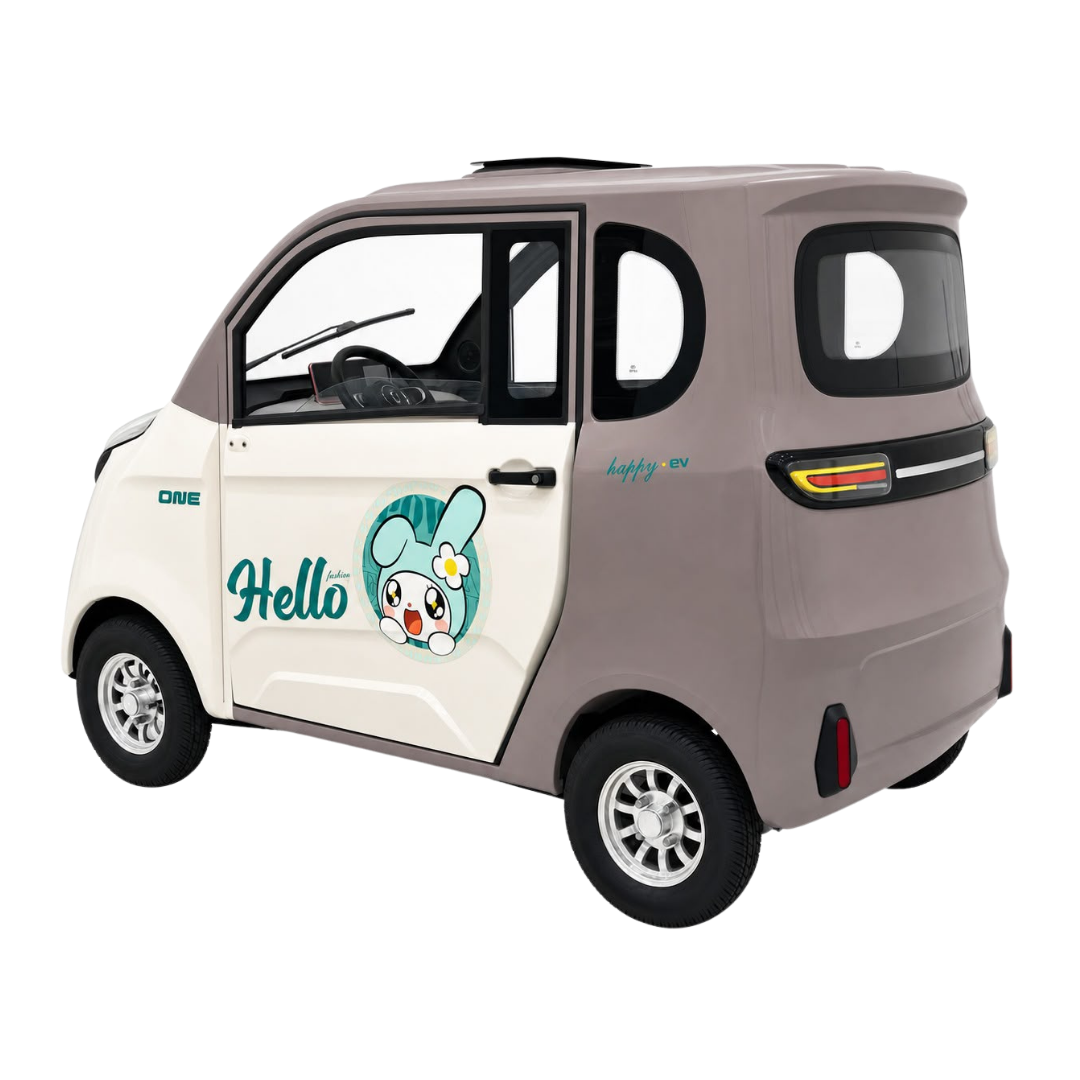 4-Seater Electric Mini Car | 1000W 60V 38A Enclosed EV Car 400KG UAE
