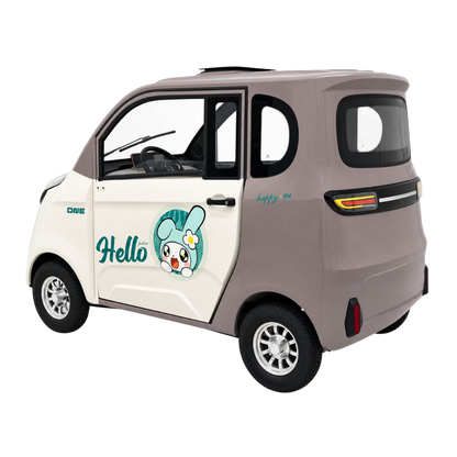 4-Seater Electric Mini Car | 1000W 60V 38A Enclosed EV Car 400KG UAE