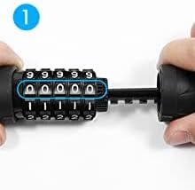 5-Digit Combination Scooter & Bike Lock (1.2M) - Anti-Theft