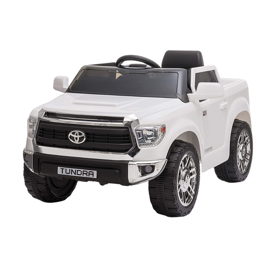 Licensed Toyota Tundra 12V Kids Ride-On Truck - White