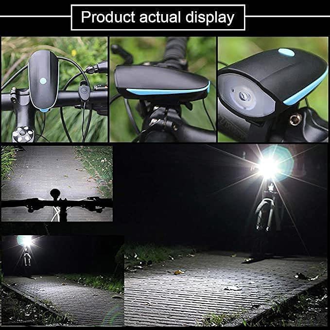 2-in-1 E-Scooter Headlight & Electric Horn (USB Rechargeable)