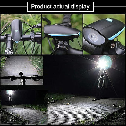 2-in-1 E-Scooter Headlight & Electric Horn (USB Rechargeable)