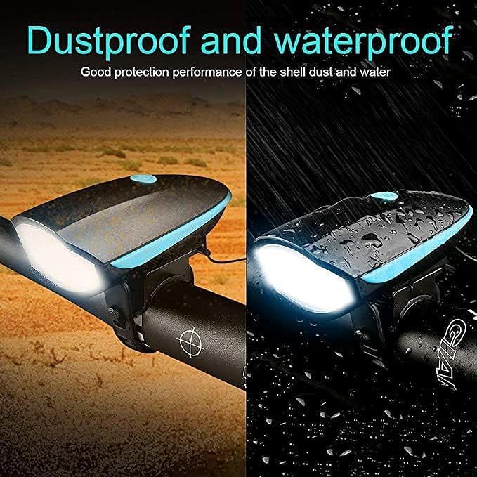 2-in-1 E-Scooter Headlight & Electric Horn (USB Rechargeable)