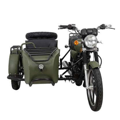 200cc Heavy-Duty Sidecar Motorcycle | Retro Classic Side-Banked Bike 500KG UAE