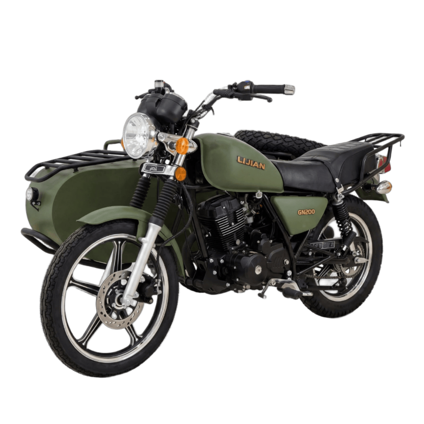 200cc Heavy-Duty Sidecar Motorcycle | Retro Classic Side-Banked Bike 500KG UAE