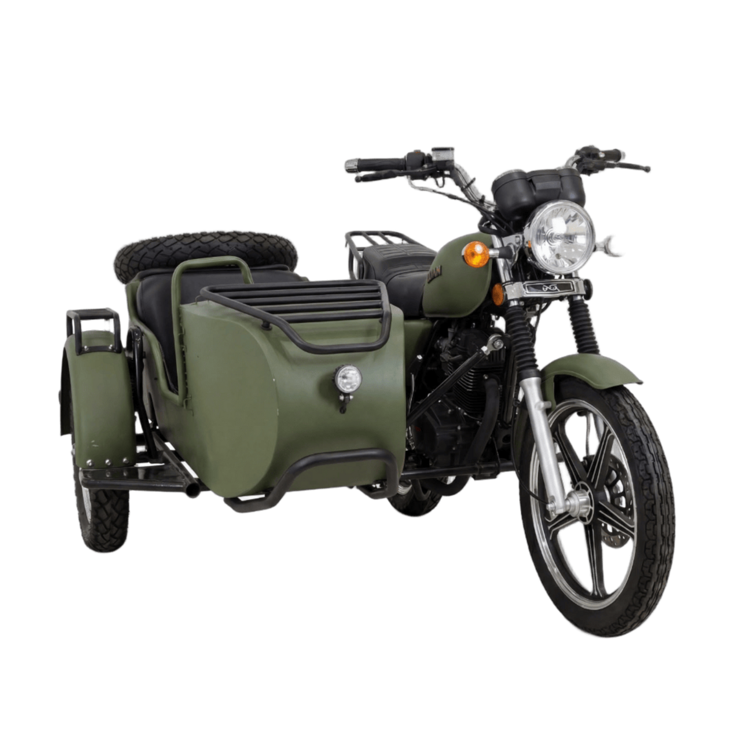 200cc Heavy-Duty Sidecar Motorcycle | Retro Classic Side-Banked Bike 500KG UAE