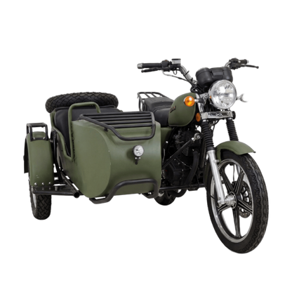 200cc Heavy-Duty Sidecar Motorcycle | Retro Classic Side-Banked Bike 500KG UAE