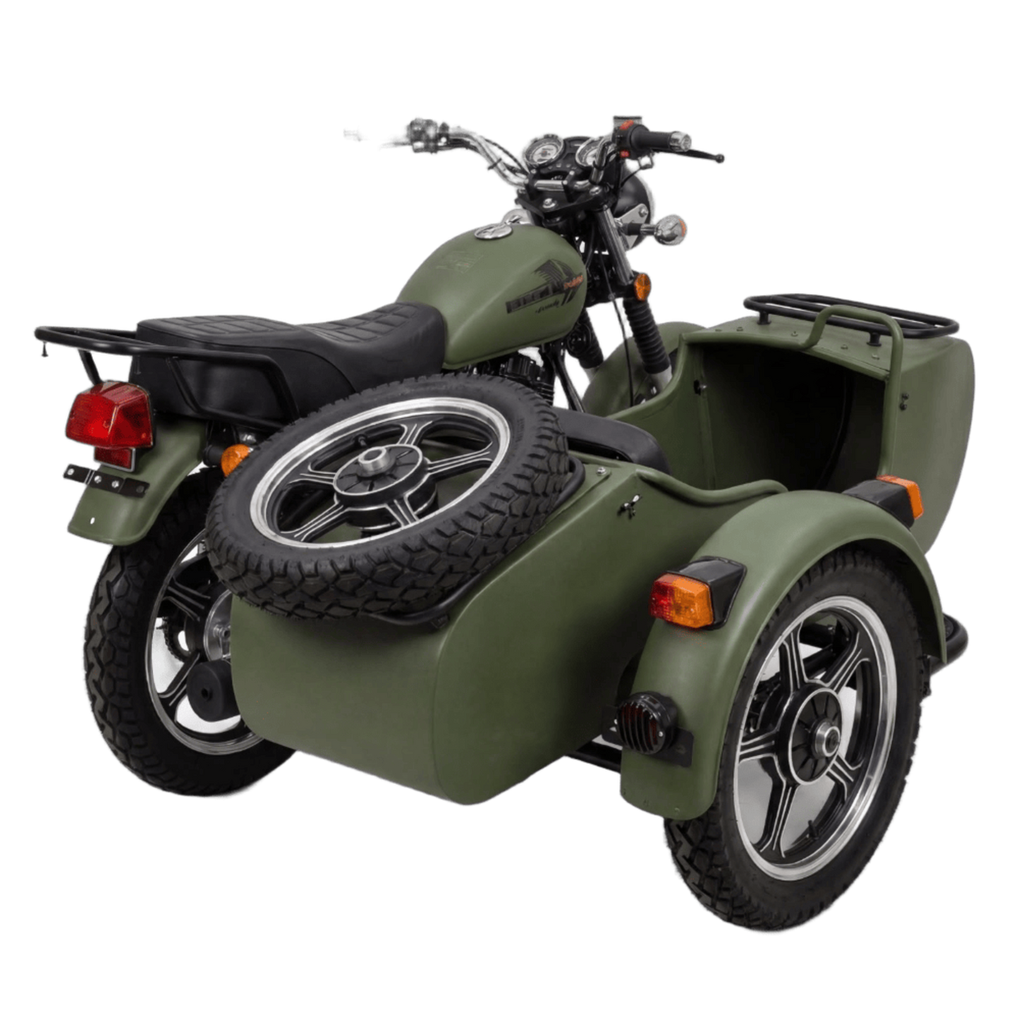200cc Heavy-Duty Sidecar Motorcycle | Retro Classic Side-Banked Bike 500KG UAE
