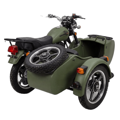200cc Heavy-Duty Sidecar Motorcycle | Retro Classic Side-Banked Bike 500KG UAE